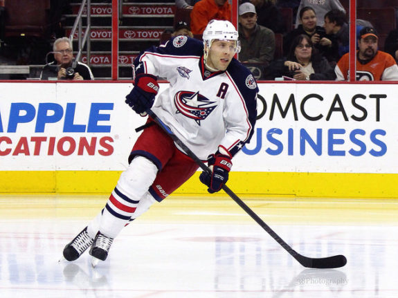 Columbus Blue Jackets defenseman Jack Johnson