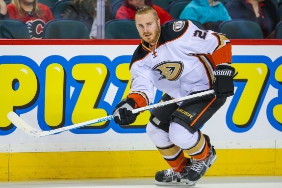 James Wisniewski is in his 2nd tour of duty in Anaheim. (Sergei Belski-USA TODAY Sports)