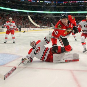 Canes goalie Cam Ward (Dennis Wierzbicki-USA TODAY Sports)