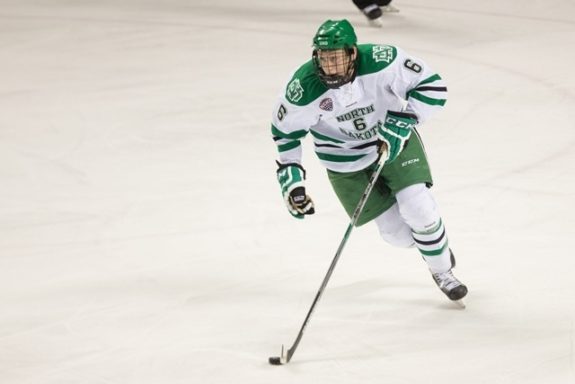 UND Defenseman Paul LaDue (Peter Bottini, UND Athletics) 