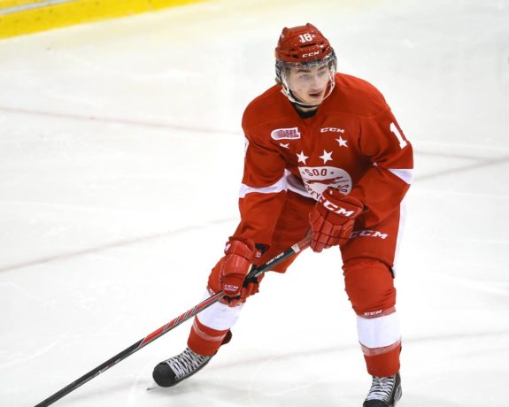 Blake Speers of the Sault St. Marie Greyhounds [photo: OHL Images]