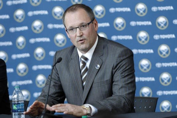 (Kevin Hoffman-USA TODAY Sports) Could Dan Bylsma be the next coach fired? Things haven't been going according to plan in Buffalo.