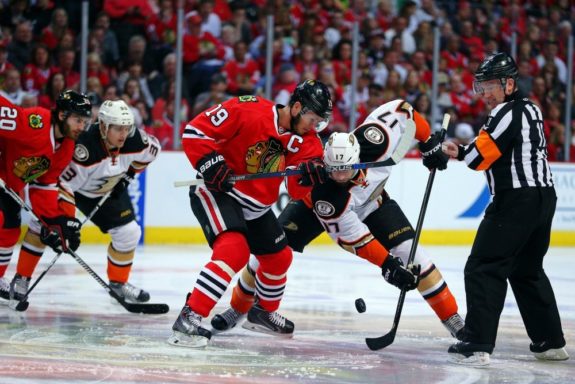 Ryan Kesler faceoff