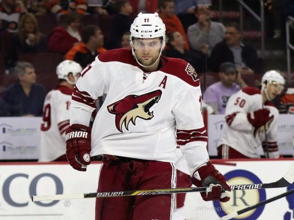 Martin Hanzal of the Arizona Coyotes [photo: Amy Irvin]