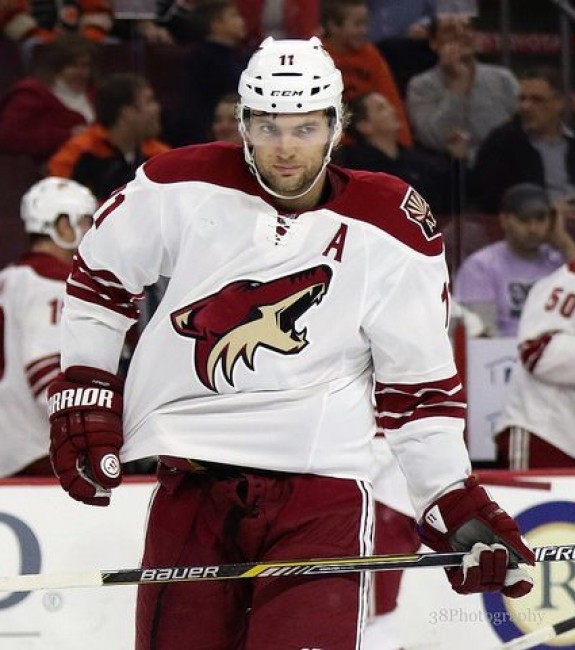 Martin Hanzal of the Arizona Coyotes [photo: Amy Irvin]