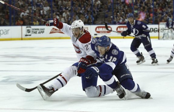 Ex-Montreal Canadiens forward Alex Galchenyuk and Tampa Bay Lightning forward Ondrej Palat