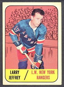 Larry Jeffrey's 1967-68 hockey card.