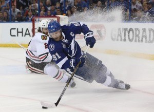 Stamkos has been struggled in the Stanley Cup Final, tallying just one assist through the first four games. (Kim Klement-USA TODAY Sports)