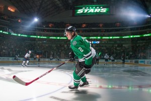 Stars defenseman Jyrki Jokipakka scored his first NHL goal in a 5-3 win over Boston on November 3. (Jerome Miron-USA TODAY Sports)