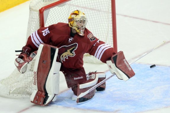 Louis Domingue Arizona Coyotes goaltender