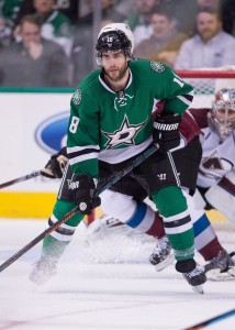 Patrick Eaves could find himself on the Stars' third line to start the season.(Jerome Miron-USA TODAY Sports)