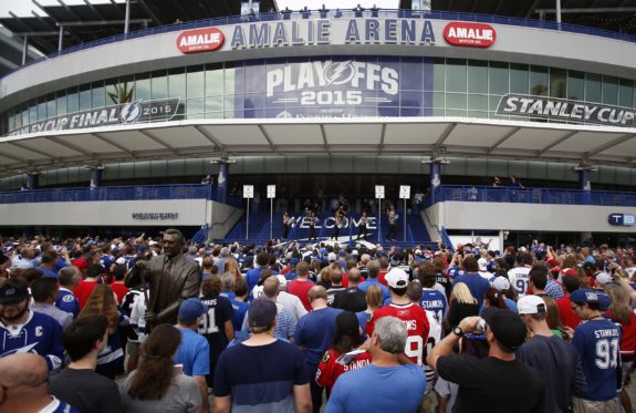 Fans filling Amalie Arena in Tampa