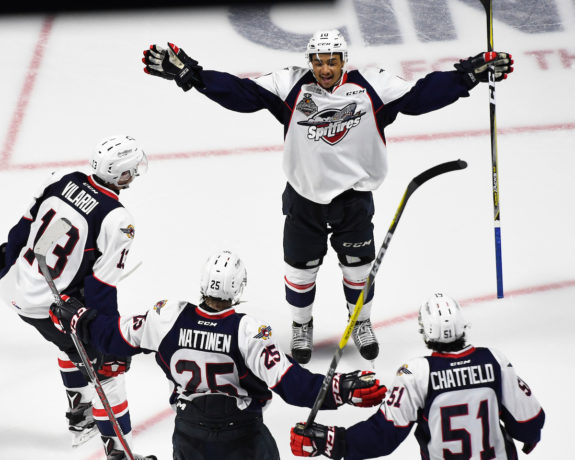 Jeremiah Addison Windsor Spitfires 2017 Memorial Cup Hat-trick 