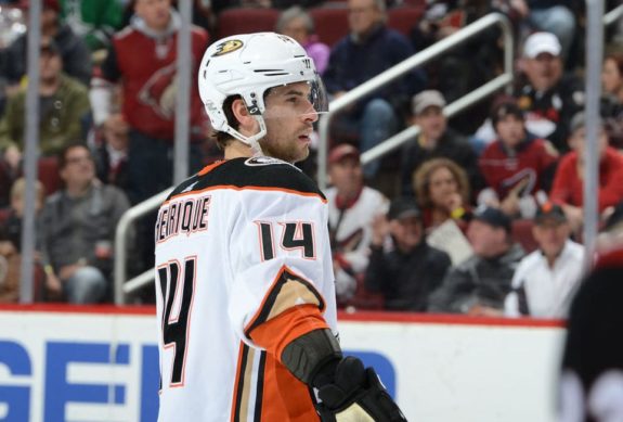 Adam Henrique #14 of the Anaheim Ducks