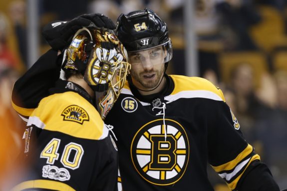 Tuukka Rask and Adam McQuaid