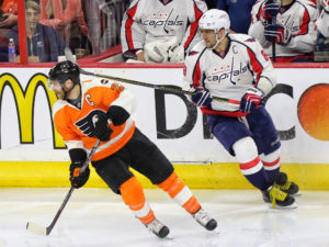 Alex Ovechkin and Claude Giroux (Amy Irvin / The Hockey Writers)