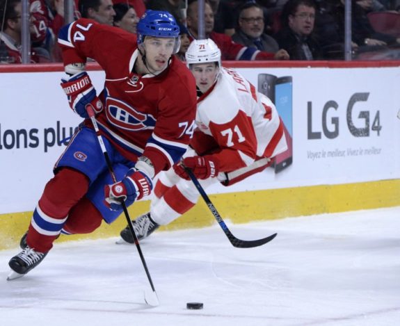 Ex-Montreal Canadiens defenseman Alexei Emelin and Detroit Red Wings forward Dylan Larkin