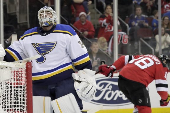 St. Louis Blues goaltender Jake Allen