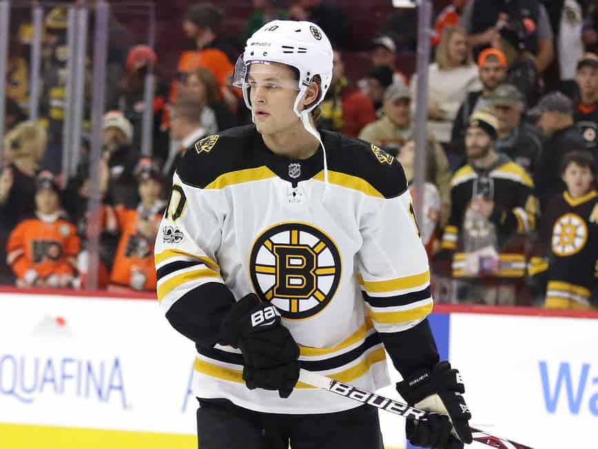 Bruins' Anders Bjork has healthy outlook despite shoulder injuries - The  Boston Globe