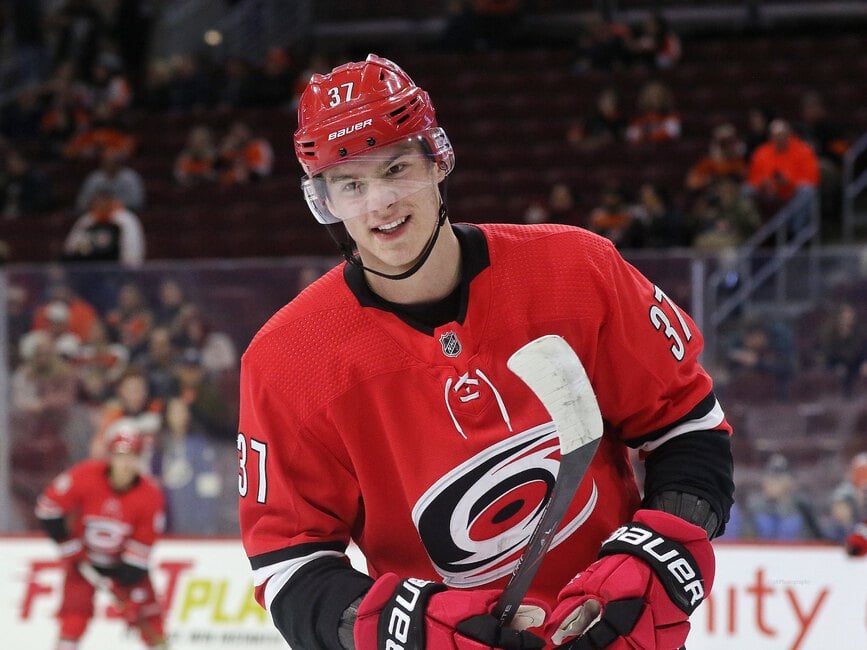 Svechnikov back on ice for Hurricanes at training camp