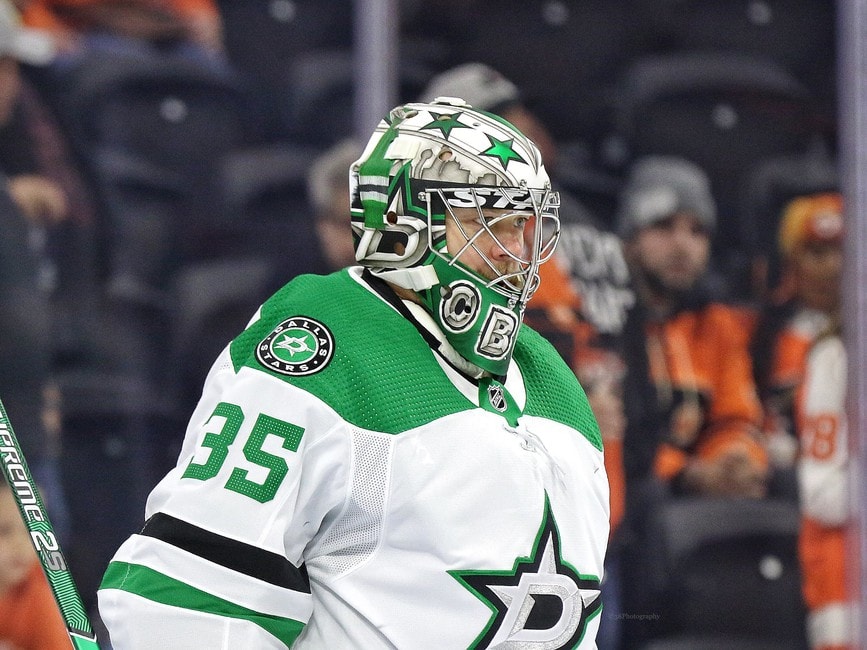 Anton Khudobin reveals his new mask to wear with the Stars' Blackout jerseys  - Article - Bardown