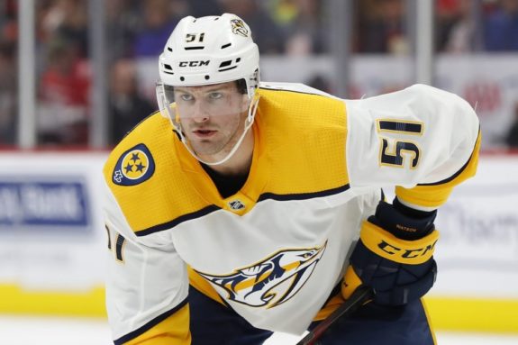 Nashville Predators left wing Austin Watson