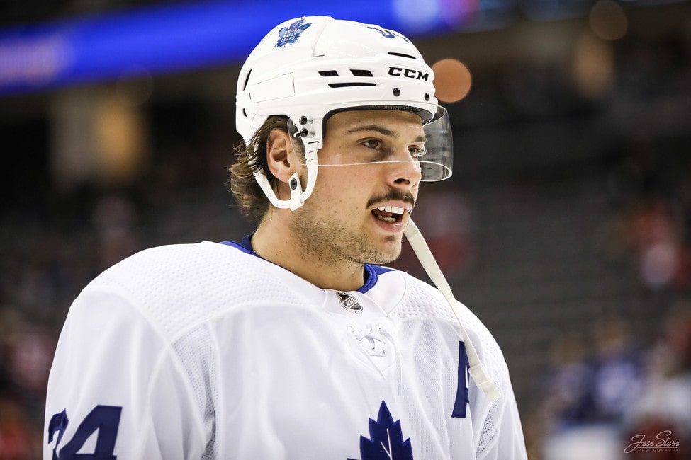 Adidas White Toronto Maple Leafs Auston Matthews Game Issued Jersey (Bonus  Hockey Socks)