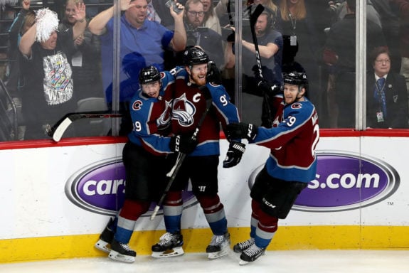 Colorado Avalanche Gabriel Landeskog Samuel Girard Nathan MacKinnon