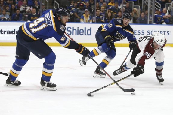 St. Louis Blues Oskar Sundqvist Colorado Avalanche Mikko Rantanen Robert Bortuzzo