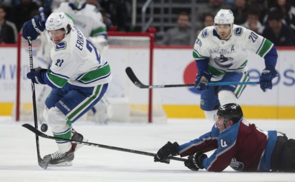 Vancouver Canucks Loui Eriksson Colorado Avalanche Tyson Barrie