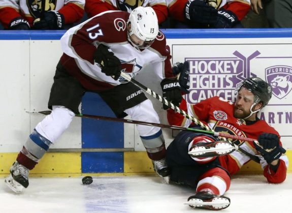 Colorado Avalanche Alexander Kerfoot and Florida Panthers Aaron Ekblad