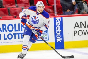 Edmonton Oilers center Leon Draisaitl (29) during the NHL game between the Edmonton Oilers and the Carolina Hurricanes at the PNC Arena.