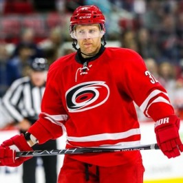 Carolina Hurricanes right wing Kris Versteeg (32) during the NHL game between the Anaheim Ducks and the Carolina Hurricanes at the PNC Arena.