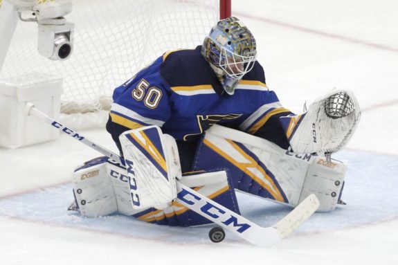 St. Louis Blues goaltender Jordan Binnington