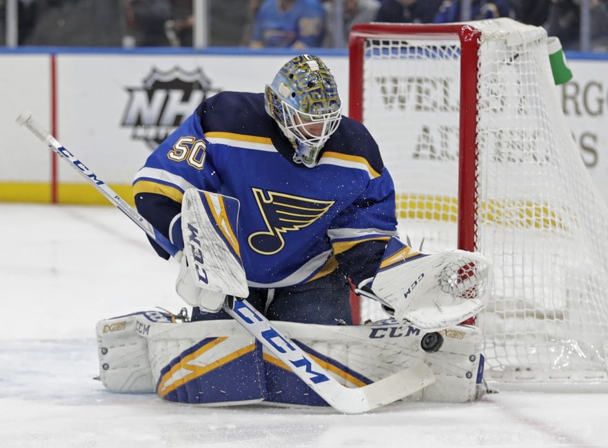 Goalie Jordan Binnington Is the One to Watch When Blues Play the Jets