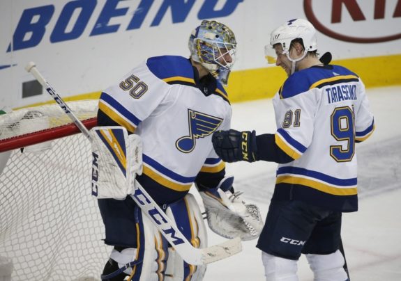 St. Louis Blues Jordan Binnington Vladimir Tarasenko