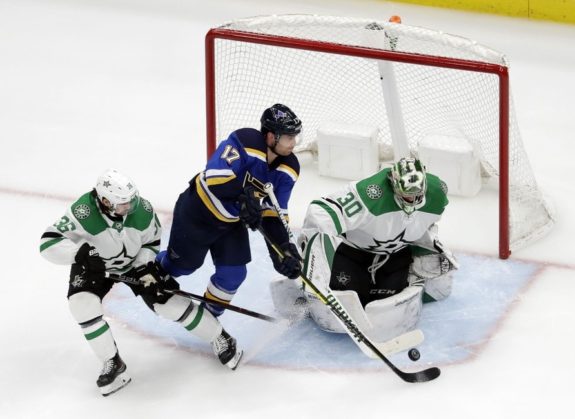 St. Louis Blues Jaden Schwartz Dallas Stars Ben Bishop