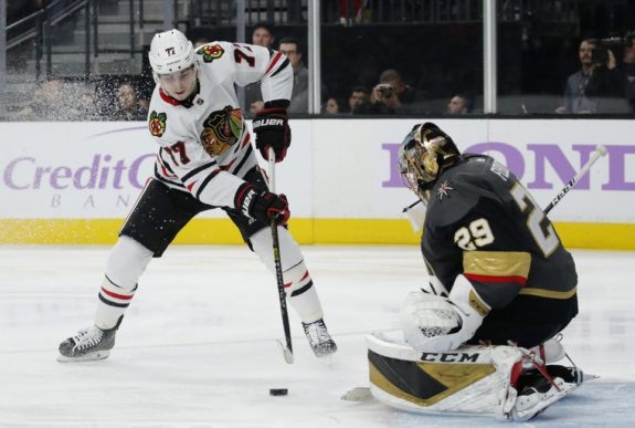 Chicago Blackhawks Kirby Dach Vegas Golden Knights Marc-Andre Fleury