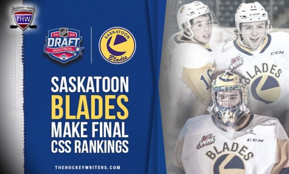 5 Saskatoon Blades Make Cut in NHL Central Scouting Draft Rankings Tristen Robins, Rhett Rhinehart, Kyle Crnkovic, Koen MacInnes, Aidan De La Gorgendiere