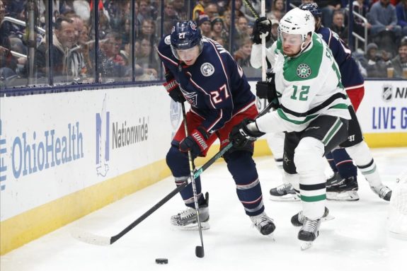 Columbus Blue Jackets' Ryan Murray Dallas Stars' Radek Faksa-Stars' News & Rumors: Holtby, Line Shuffling, & More