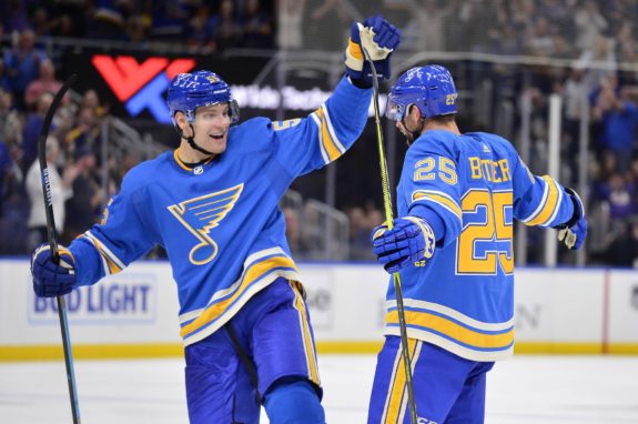 St. Louis Blues Chris Butler and Colton Parayko