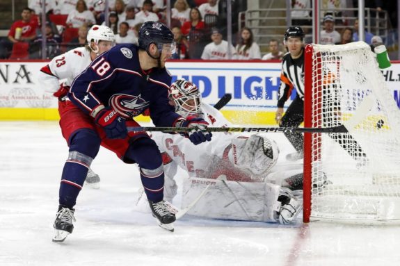 Columbus Blue Jackets Pierre-Luc Dubois Carolina Hurricanes James Reimer