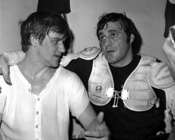 Bobby Orr Phil Esposito Boston Bruins Bruins 50-goal scorers