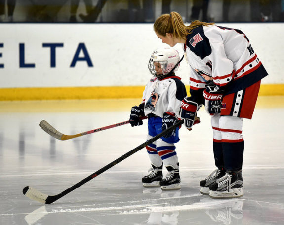 Bray Ketchum pregame before the final regular season New York Riveters game. (Photo Credit: Troy Parla)