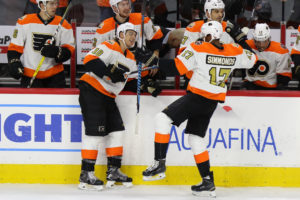 The Flyers offense will look to get things back on track after a recent dry spell. (Amy Irvin / The Hockey Writers)
