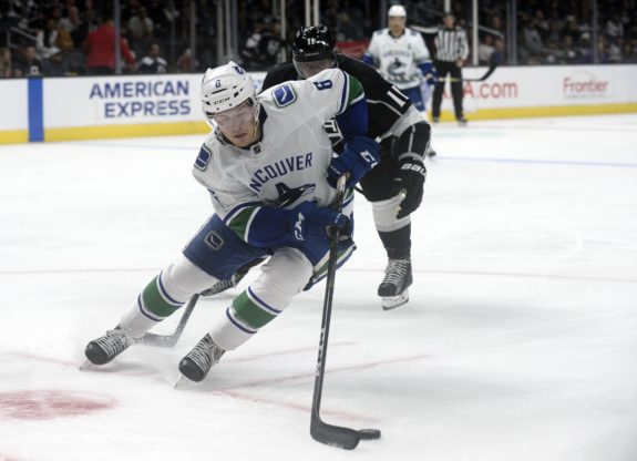 Vancouver Canucks right wing Brock Boeser