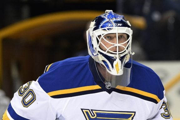 St. Louis Blues goalie Martin Brodeur