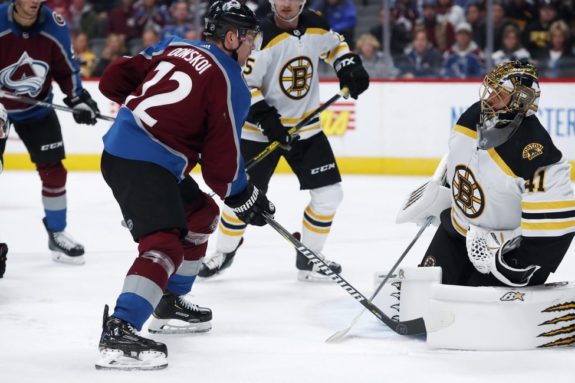 Colorado Avalanche Joonas Donskoi Boston Bruins Jaroslav Halak