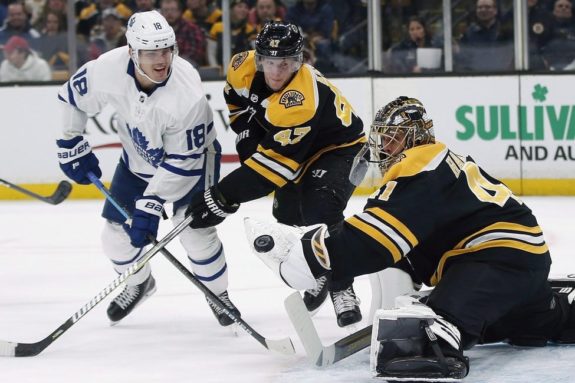 Torey Krug, Jaroslav Halak, Andreas Johnsson