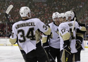 Young players Tom Kuhnhackl and Bryan Rust bring energy to the lineup. (Adam Hunger-USA TODAY Sports)